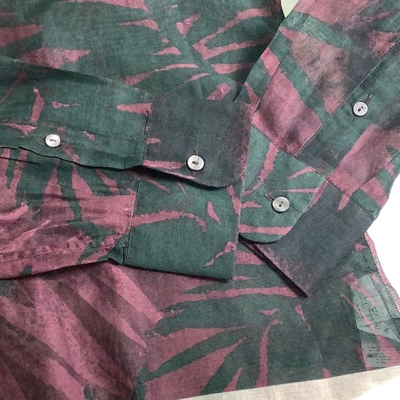 Dolce & Gabbana Gold Dark Dye Sheer Italian Button down dress shirt size 17 NWOT - Picture 9 of 16